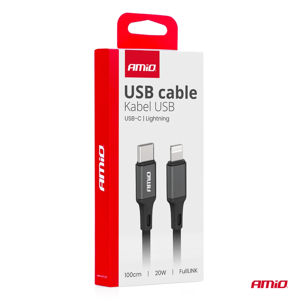Kabel USB-C na Lightning 20W 100cm FullLINK AMIO-03904 - Obrázek 4