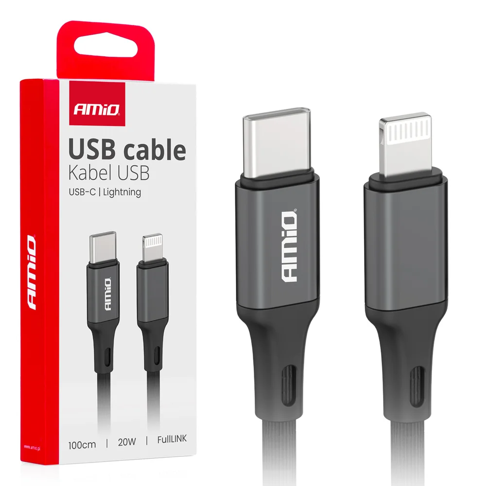 Kabel USB-C na Lightning 20W 100cm FullLINK AMIO-03904