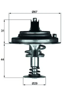 Termostat, chladivo MAHLE TX2680D1