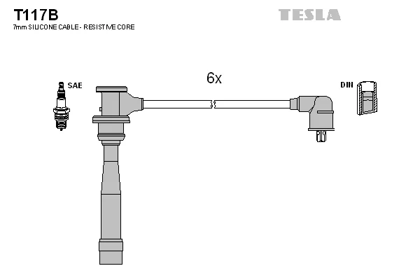 Sada kabelů pro zapalování TESLA T117B – OE 27501-37B00