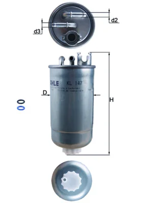 Palivový filtr MAHLE KL147D
