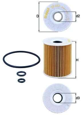 Olejový filtr MAHLE OX422D – OE 03P115562