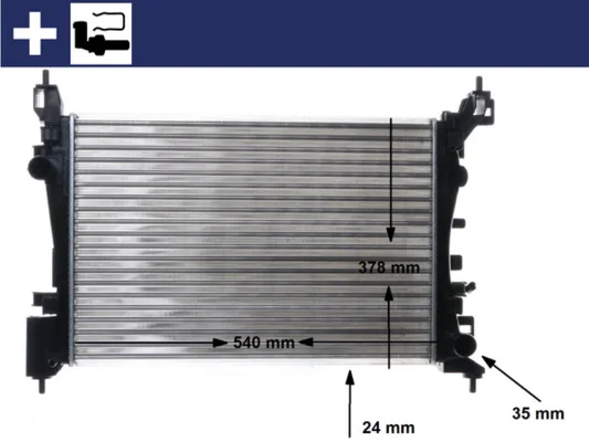 Chladič, chlazení motoru MAHLE CR1182000S Chladič, chlazení motoru MAHLE CR1182000S