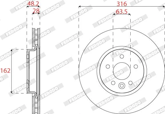 Brzdový kotouč FERODO DDF2794C – OE T4N1799