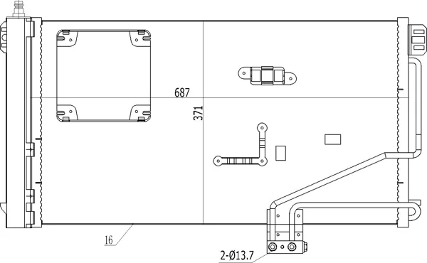 CHLADIČ KLIMATIZ.DB 203 C220CDI 00- HART 612248
