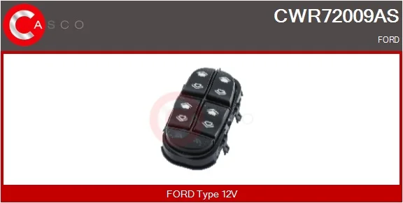 Spínač, zvedací zařízení oken CASCO CWR72009AS
