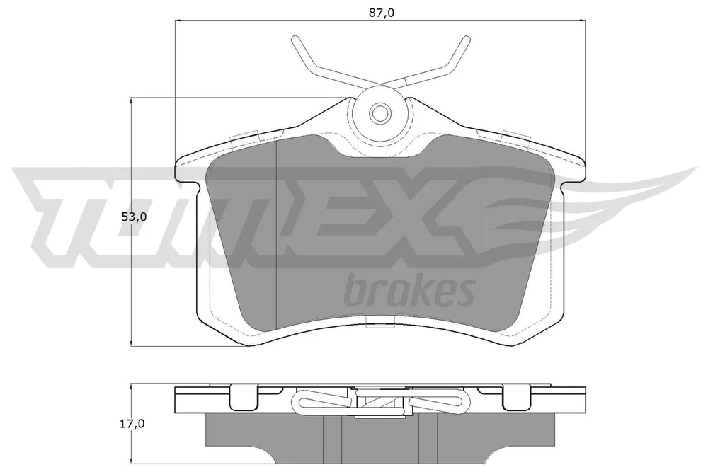 Sada brzdových destiček, kotoučová brzda Tomex Brakes TX16-24