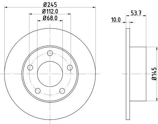 Brzdový kotouč HELLA 8DD355118-581 – OE 4B0615601
