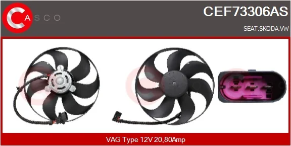 Větrák, chlazení motoru CASCO CEF73306AS Větrák, chlazení motoru CASCO CEF73306AS