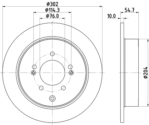 Brzdový kotouč HELLA 8DD355126-911 – OE 58411D7000 Brzdový kotouč HELLA 8DD355126-911 – OE 58411D7000
