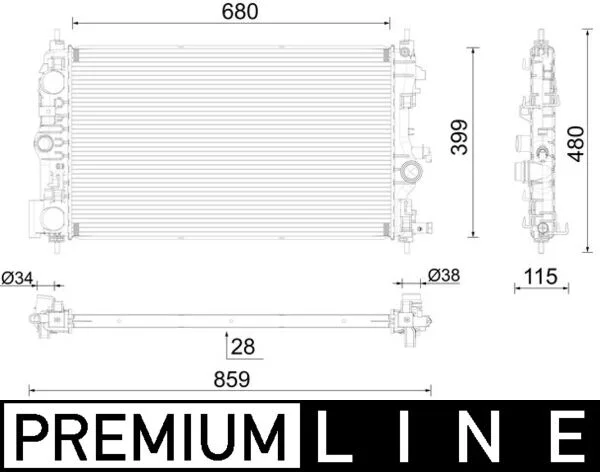 Chladič, chlazení motoru MAHLE CR1782000P