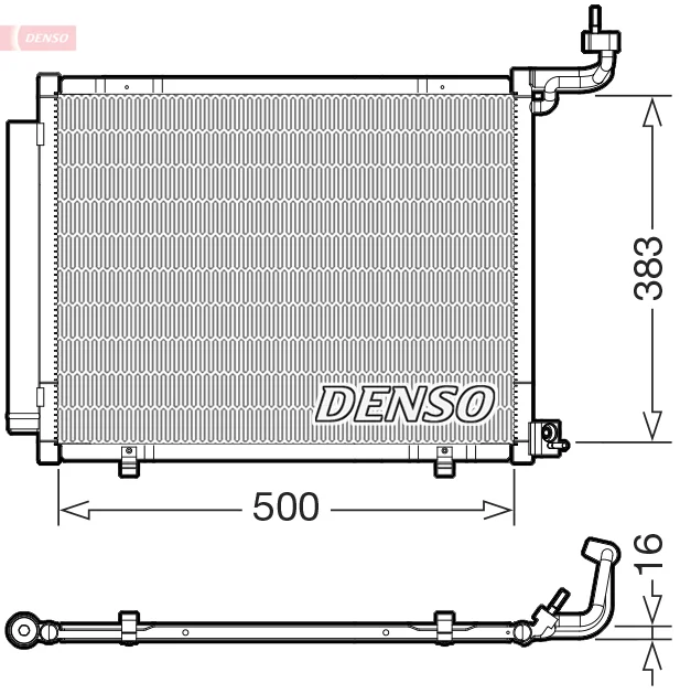 Kondenzátor, klimatizace DENSO DCN10058