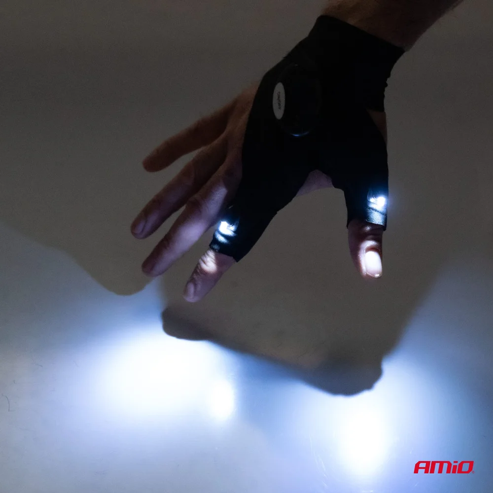Rukavice s LED žárovkami 2Ks AMIO 03107 - Obrázek 2