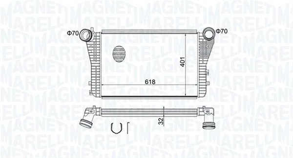 Chladič turba MAGNETI MARELLI 351319204030 Chladič turba MAGNETI MARELLI 351319204030