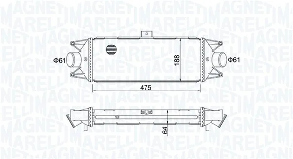 Chladič turba MAGNETI MARELLI 351319204010