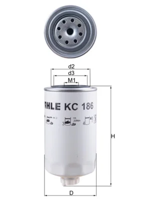 Palivový filtr MAHLE KC186