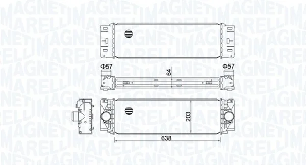 Chladič turba MAGNETI MARELLI 351319204760 Chladič turba MAGNETI MARELLI 351319204760