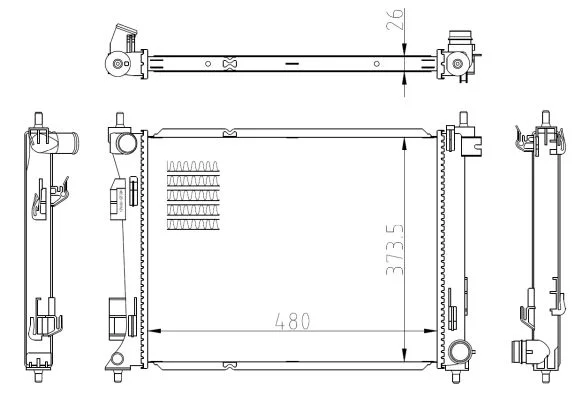 Chladič, chlazení motoru NRF 550039 – OE 25310H8300