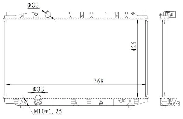 Chladič, chlazení motoru NRF 59225 – OE 19010RL0G01