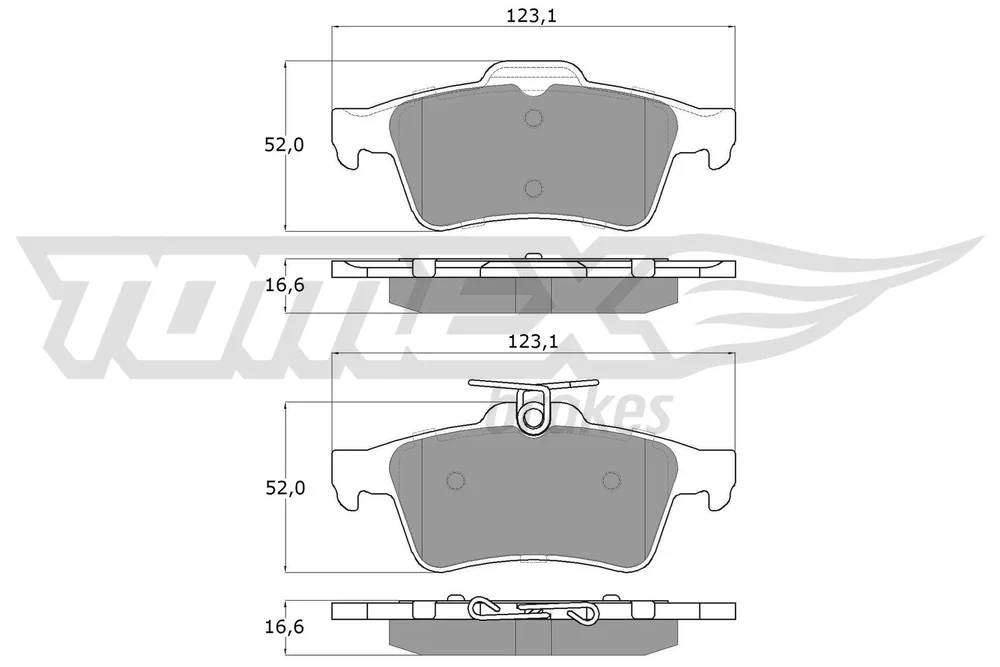 Sada brzdových destiček, kotoučová brzda Tomex Brakes TX14-28