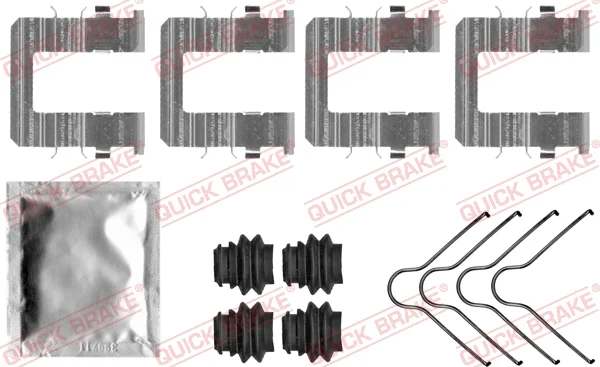 Sada prislusenstvi, oblozeni kotoucove brzdy QUICK BRAKE 109-0074