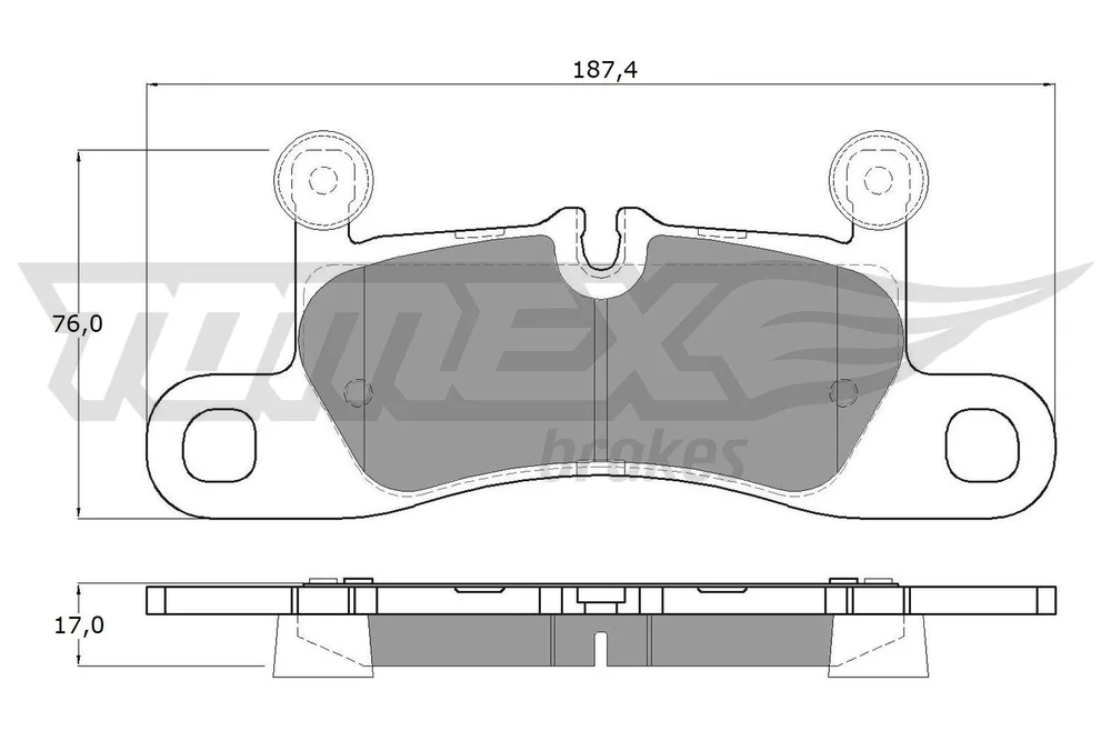 Sada brzdových destiček, kotoučová brzda Tomex Brakes TX19-26