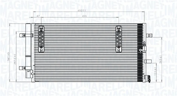 Kondenzátor, klimatizace MAGNETI MARELLI 350203827000