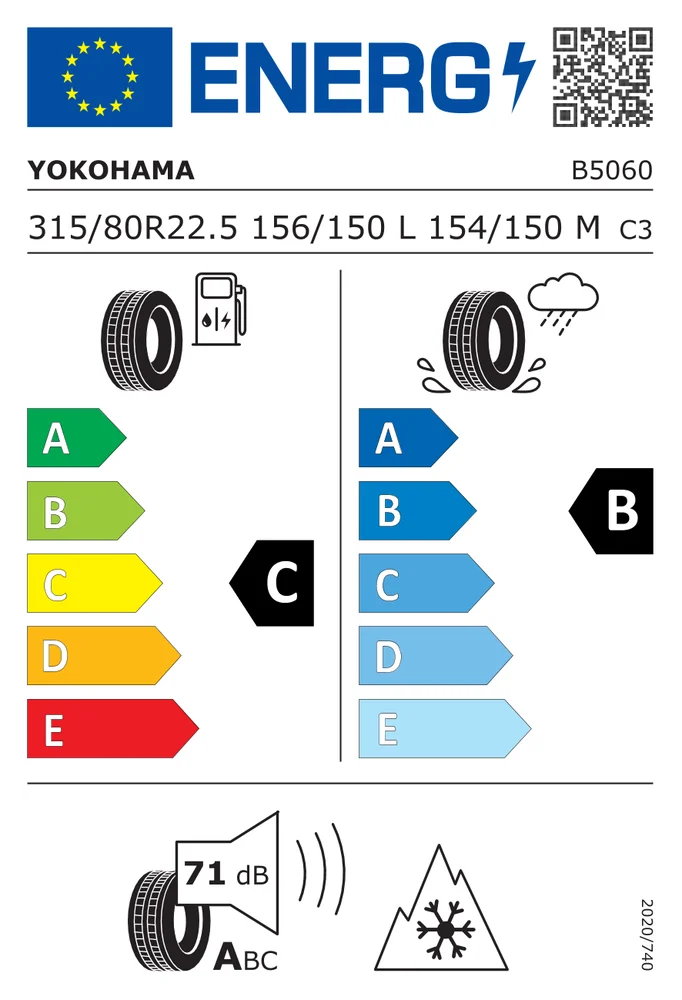 315/80R22.5 CYO 124R YOKOHAMA 315/80R22.5CYO124R