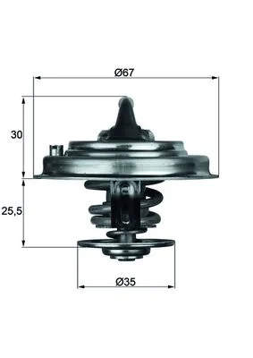 Termostat, chladivo MAHLE TX3482D Termostat, chladivo MAHLE TX3482D