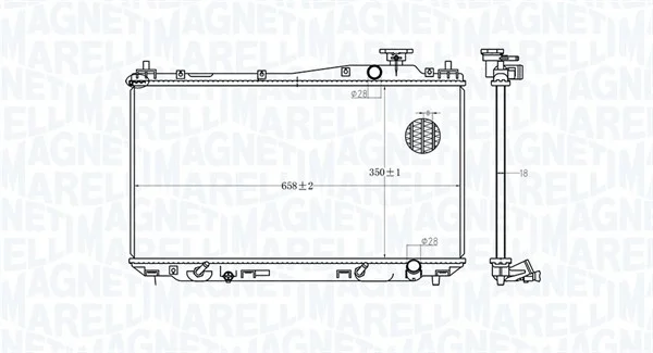 Chladič, chlazení motoru MAGNETI MARELLI 350213182700