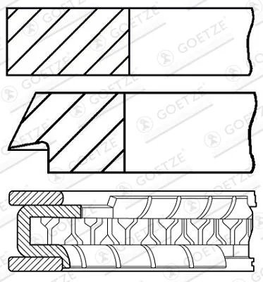 Sada pistnich krouzku GOETZE ENGINE 08-520500-00 – OE LFP101360