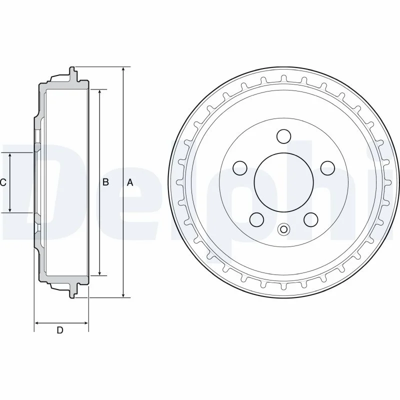 Brzdový buben DELPHI BF563 – OE 2Q0609617