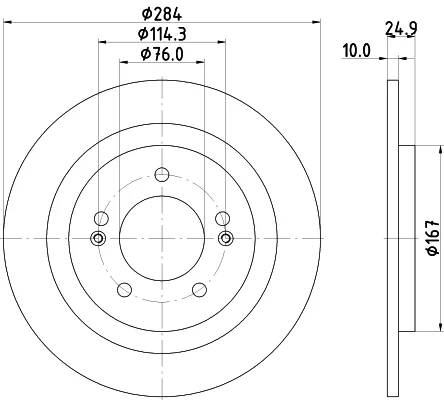 Brzdový kotouč HELLA 8DD355118-231 – OE 584113Z100