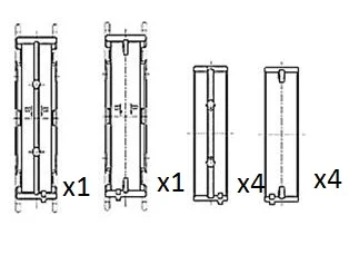 Hlavní ložiska klikového hřídele FAI AutoParts BM1033-STD