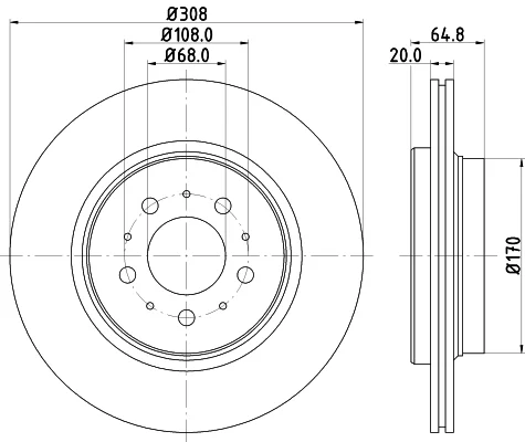 Brzdový kotouč HELLA 8DD355110-611