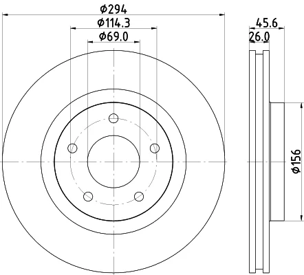 Brzdový kotouč HELLA 8DD355129-041