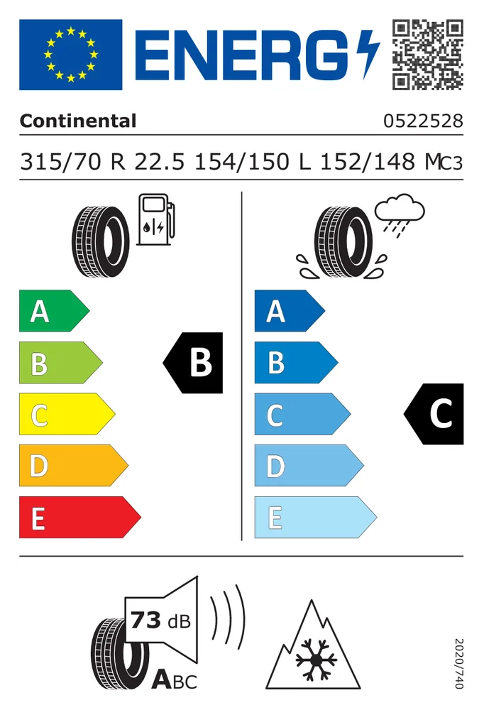 315/70R22.5 CCO EHD5 CONTINENTAL 315/70R22.5CCOEHD5
