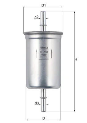 Palivový filtr MAHLE KL591